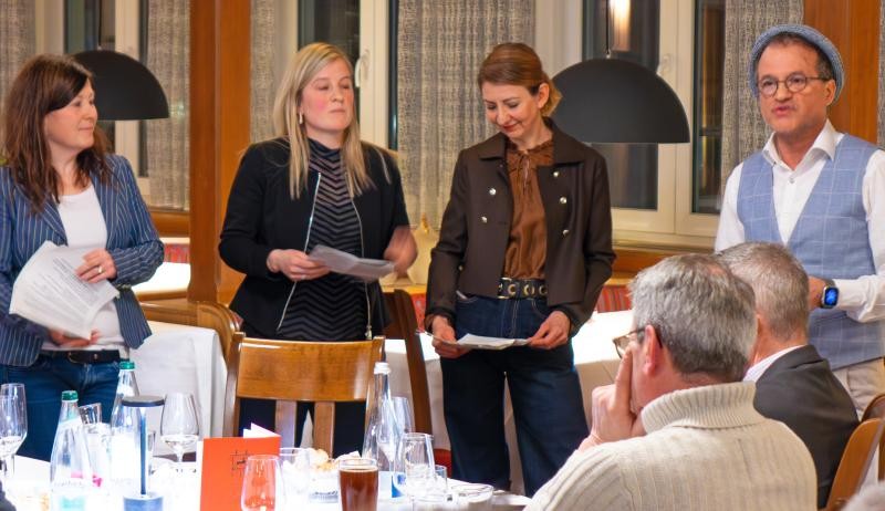 Einzelhandelsdialog Nicole Thüm, Cathrin Nussbaum, Nicole Hammel und Carlos Oliveira bekennen sich zur Innenstadt als Standort.